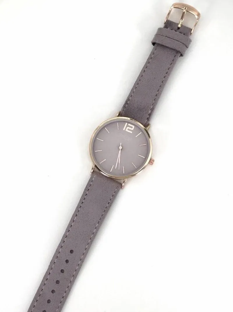 Hot Ernest Damski Zegarek Manon Zamszowy Fioletowy Złoty