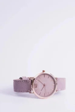 Hot Ernest Damski Zegarek Manon Zamszowy Fioletowy Złoty