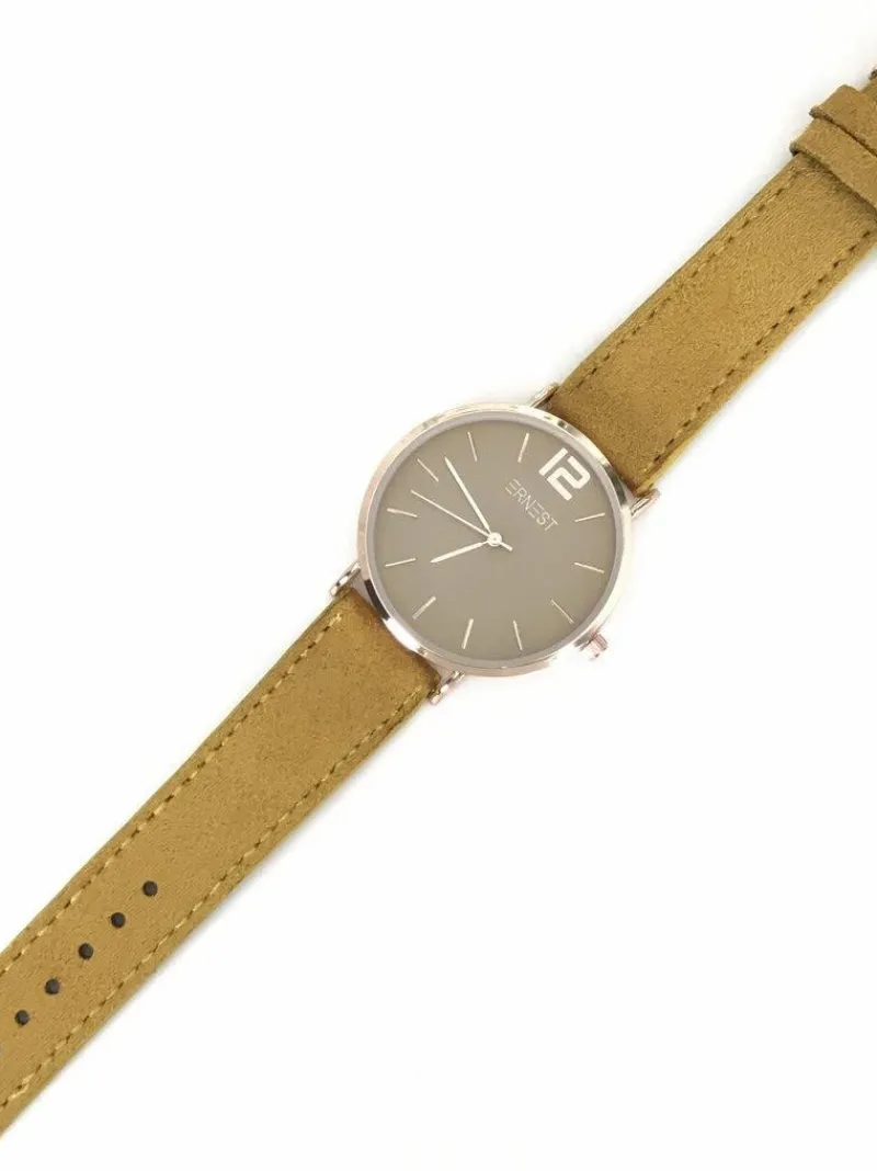 Sale Damski Zegarek Manon Zamszowy Żółty Zegarki