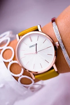 Clearance Ernest Damski Zegarek Musztardowy Cedis