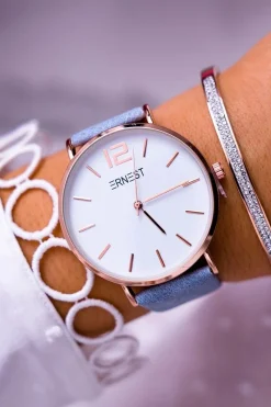 Zegarki>Ernest Damski Zegarek Niebieski Claire