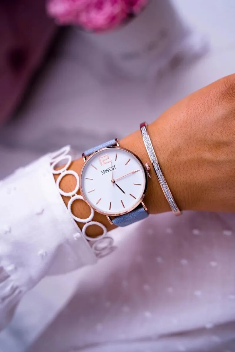 Zegarki>Ernest Damski Zegarek Niebieski Claire