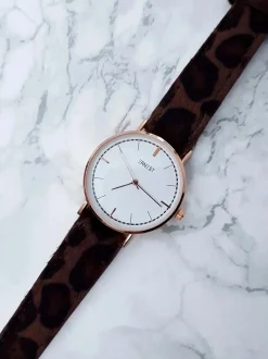 Ernest Damski Zegarek Panthere Brązowy