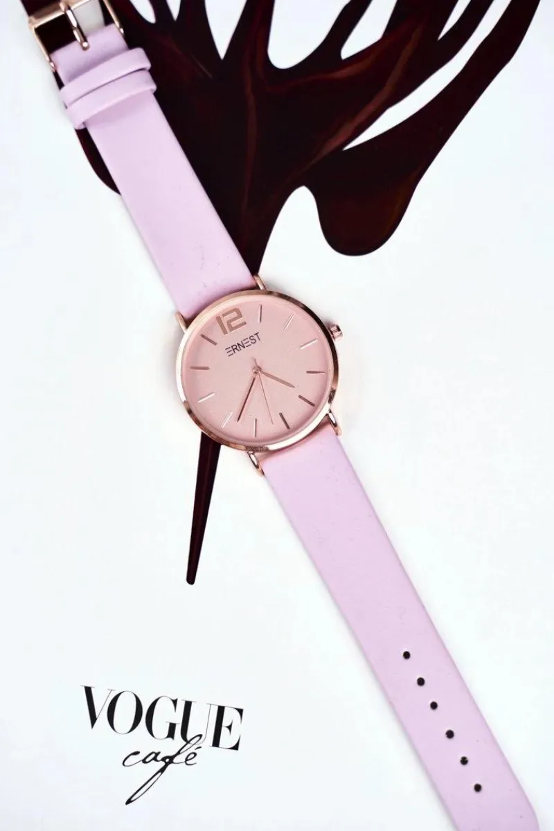 New Ernest Damski Zegarek Pudrowy Róż Sandmill