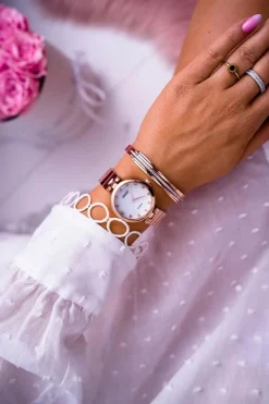 Best Ernest Damski Zegarek Różowe Złoto Minaria