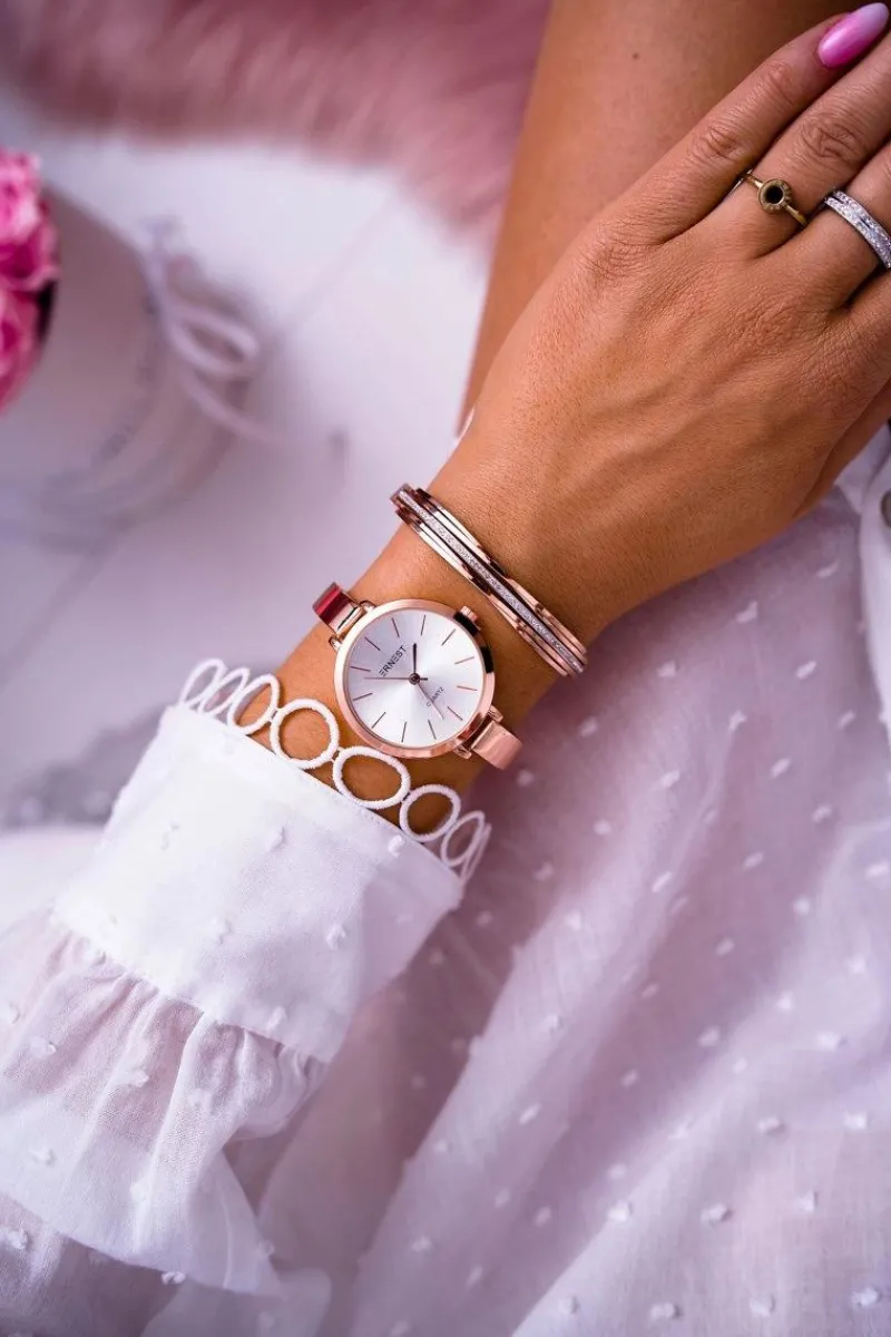 Online Ernest Damski Zegarek Różowe Złoto Kalama