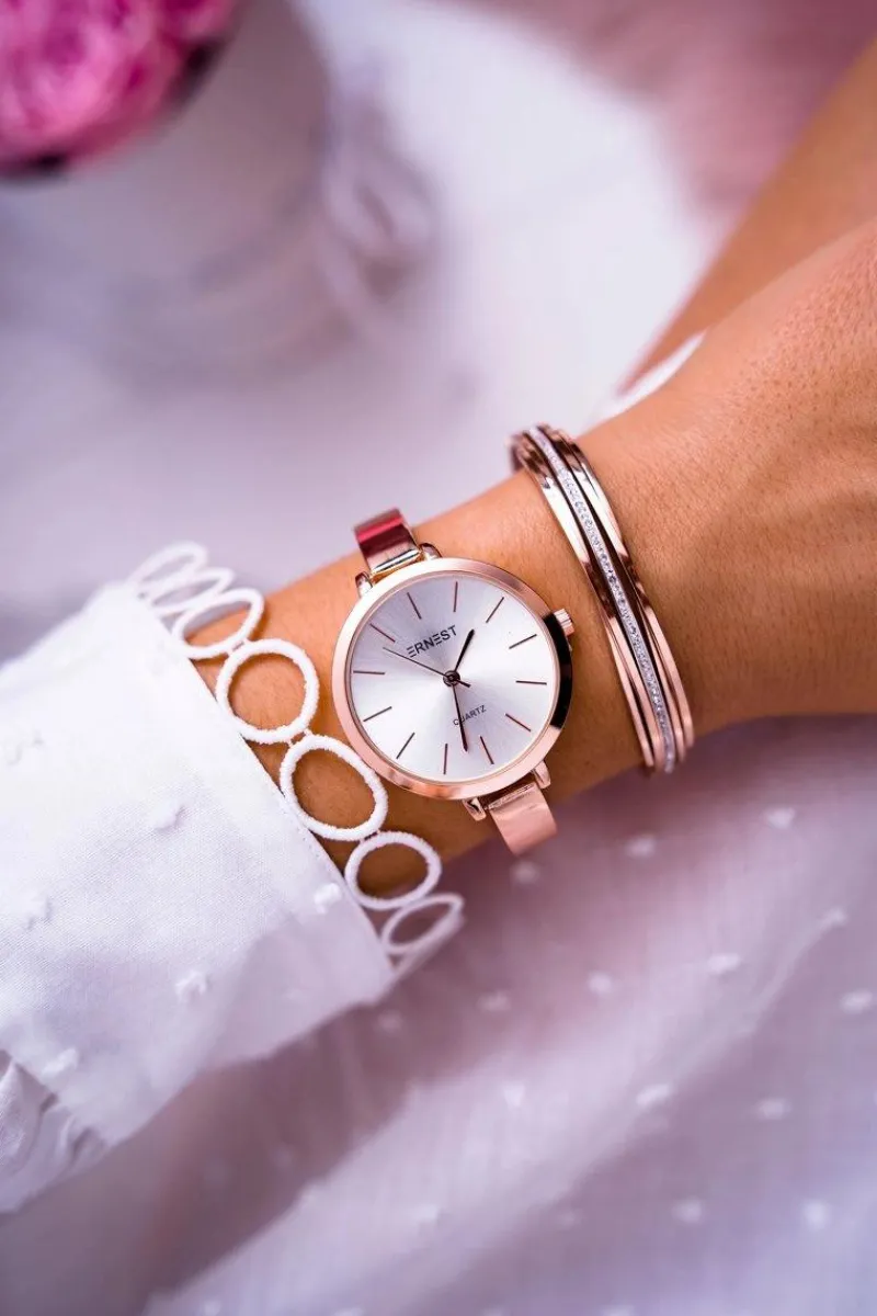 Online Ernest Damski Zegarek Różowe Złoto Kalama