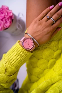 Sale Ernest Damski Zegarek Różowy Belven