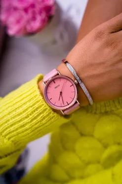 Sale Ernest Damski Zegarek Różowy Belven