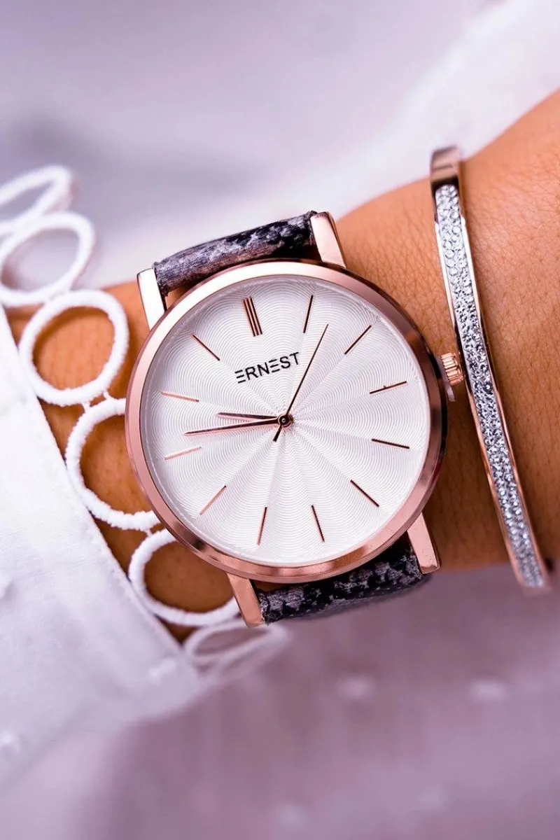 Zegarki>Ernest Damski Zegarek Skóra Węża Cedis