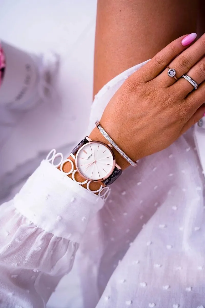 Zegarki>Ernest Damski Zegarek Skóra Węża Cedis