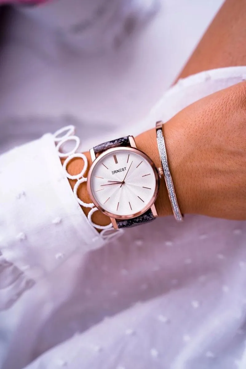 Zegarki>Ernest Damski Zegarek Skóra Węża Cedis