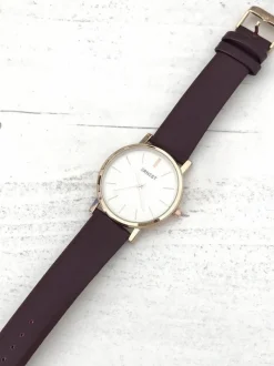 Discount Damski Zegarek Vega Bordowy Zegarki