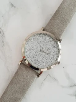 Online Damski Zegarek z Brokatem Szary Tiguan Zegarki