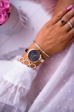 Ernest Damski Zegarek Złoty Kalama