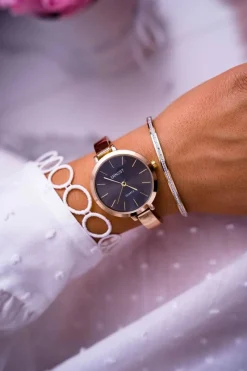 Ernest Damski Zegarek Złoty Kalama