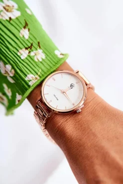 Zegarki>GG Luxe Damski Zegarek Różowe Złoto Z Cyrkoniami