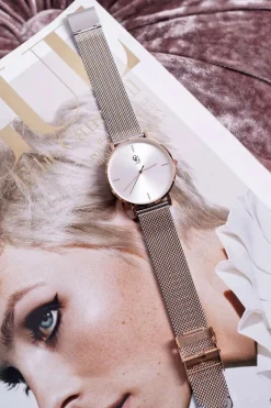 Outlet GG Luxe Damski Zegarek Srebrny Fiber