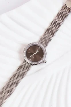 Zegarki>GG Luxe Damski Zegarek Srebrny Z Srebrną Tarcza