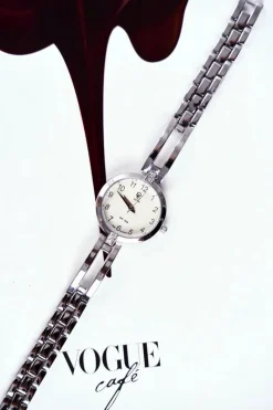 Best Damski Zegarek Srebrny Gumera Zegarki