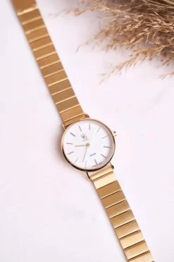 Zegarki>GG Luxe Damski Zegarek Złoty Perłowa Tarcza