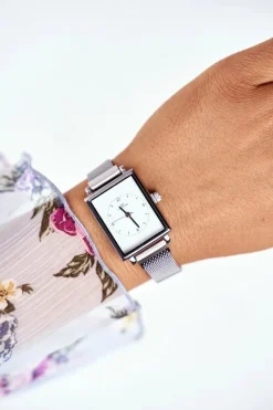 Zegarki>Giorgio&Dario Damski Zegarek Giorgio & Dario Na Magnes Srebrny Quadro