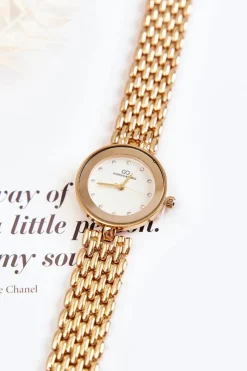 Zegarki>Giorgio&Dario Damski Zegarek Giorgio & Dario Z Cyrkoniami Na Tarczy Złoty