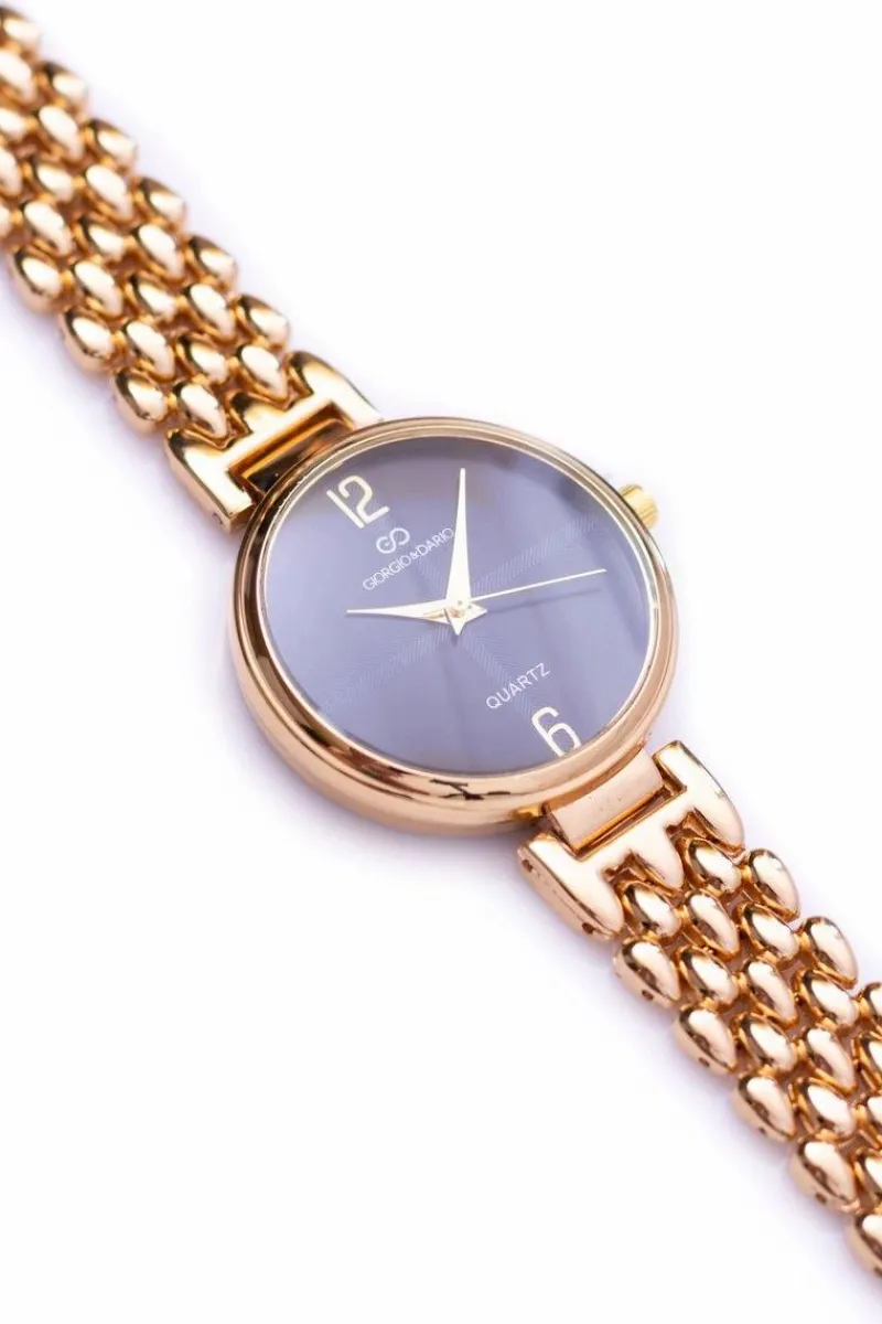 Zegarki>Giorgio&Dario Damski Zegarek Giorgio & Dario Nestor Złoty Czarna Tarcza