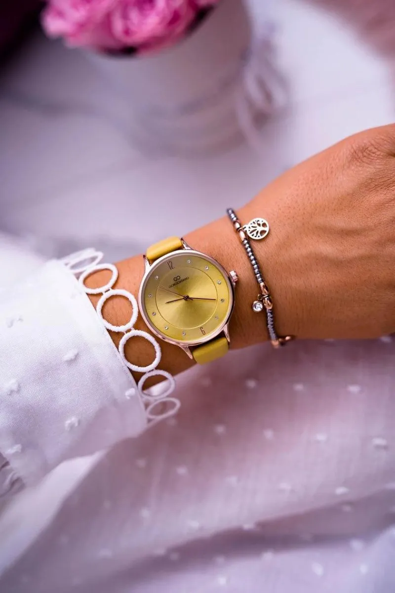 Hot Damski Zegarek Giorgio & Dario Żółty Yenea Zegarki