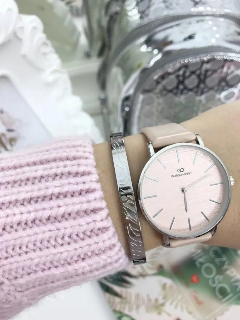 Discount Giorgio&Dario Damski Zegarek Giorgio & Dario Jules Beżowy 38mm