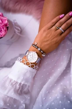 Sale Damski Zegarek Giorgio & Dario Srebrny Ranaha Zegarki