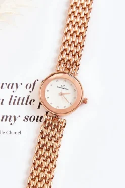 Zegarki>Giorgio&Dario Damski Zegarek Giorgio & Dario Z Cyrkoniami Na Tarczy Różowe Złoto