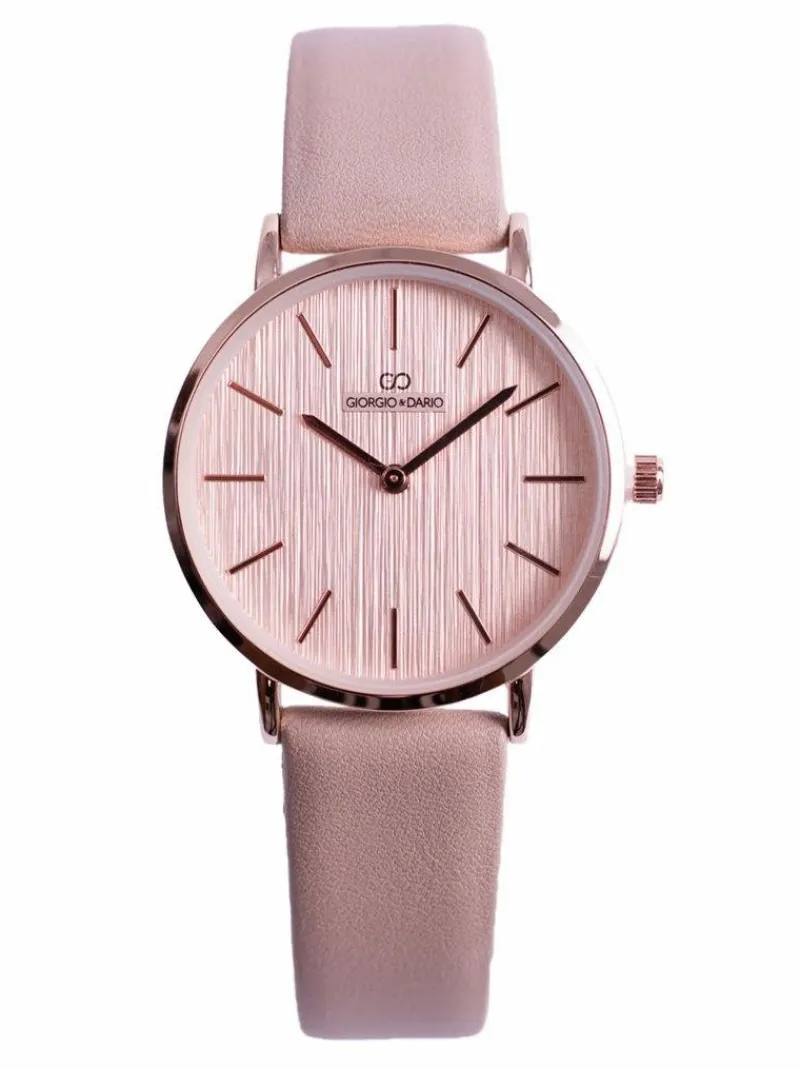 Discount Damski Zegarek Giorgio & Dario Jules Ciemnoróżowy Zegarki