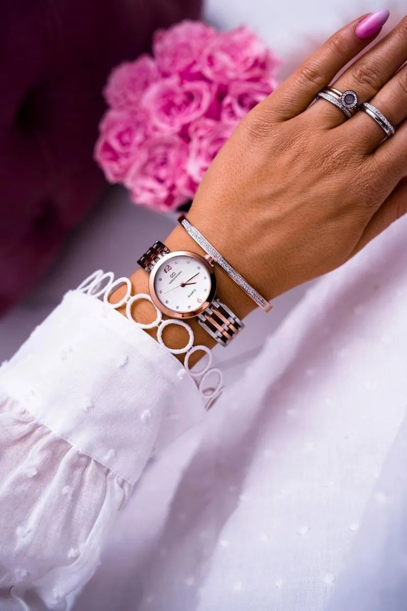 Discount Damski Zegarek Giorgio & Dario Srebrno Miedziany Fargin Zegarki