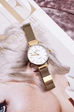 New Damski Zegarek Giorgio & Dario Na Magnes Złoty Magnum Zegarki