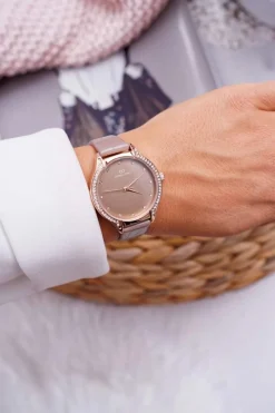 Zegarki>Giorgio&Dario Damski Zegarek Giorgio & Dario z Cyrkoniami Beżowy Prime