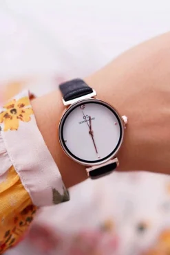 Discount Damski Zegarek Giorgio & Dario Czarno Biały Donara Zegarki