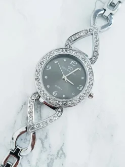 Best Damski Zegarek Giorgio & Dario Z Cyrkoniami Emrat Srebrny Zegarki