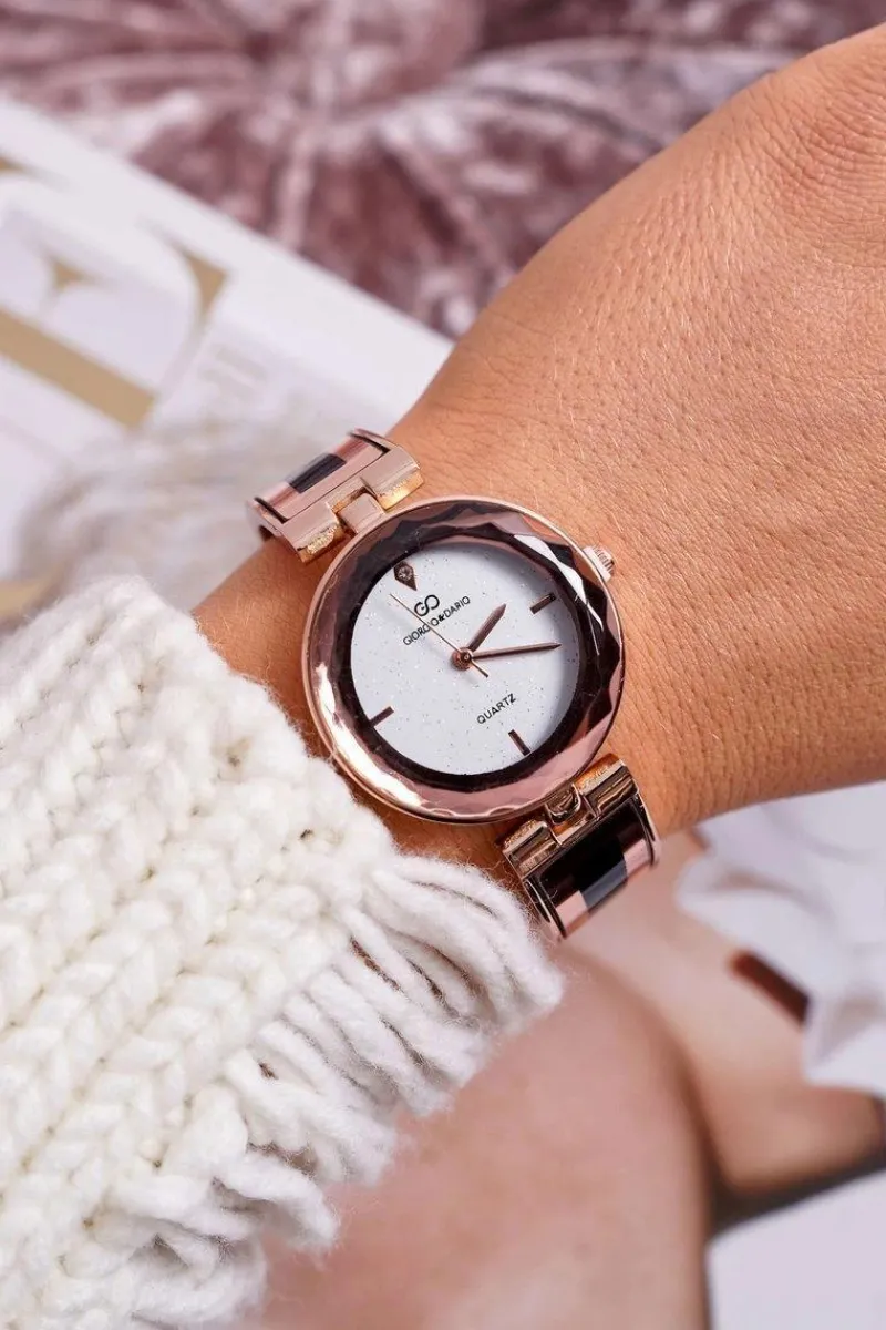 Discount Damski Zegarek Giorgio & Dario Różowe Złoto Mefis Zegarki