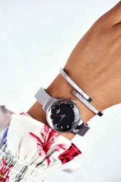 Michael John Damski Zegarek Czarno Srebrny Yonner