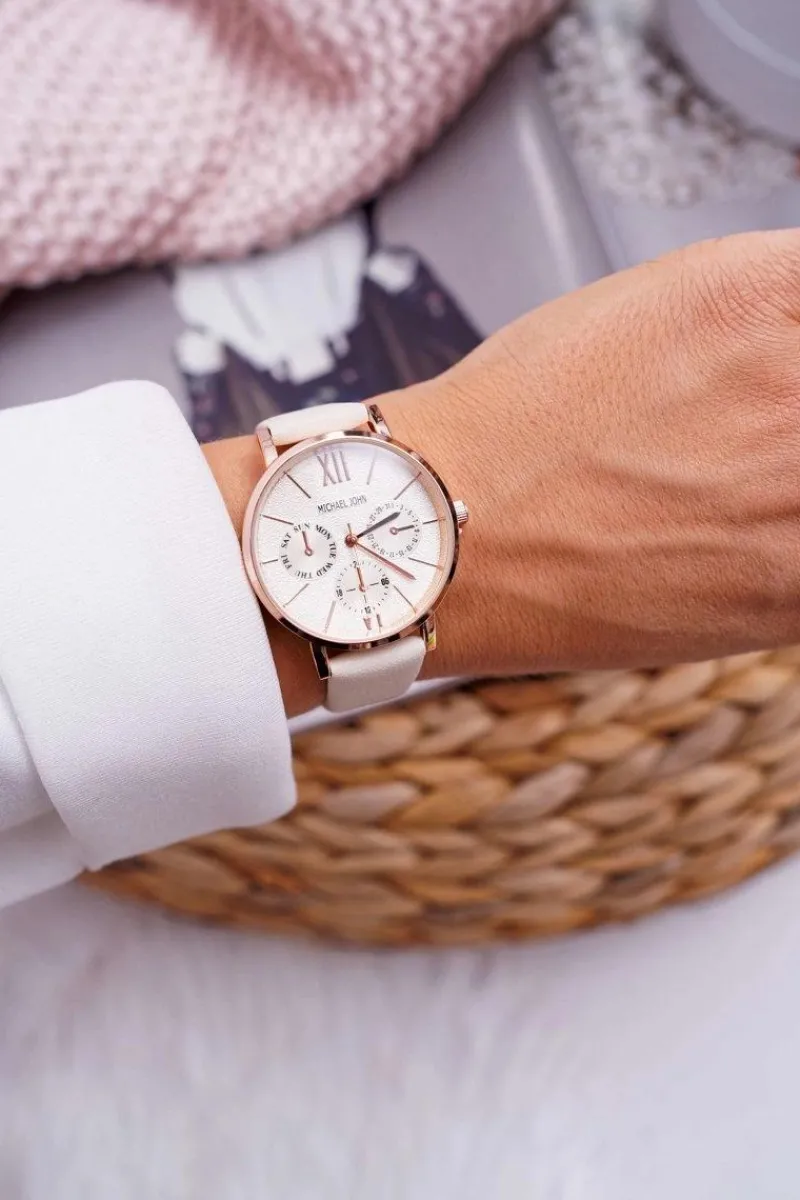 Clearance Michael John Damski Zegarek Beżowy Estrado