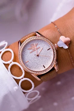 Zegarki>Michael John Damski Zegarek Beżowy Lunaya