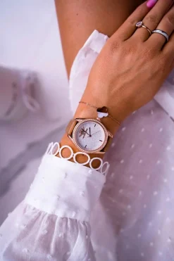 Zegarki>Michael John Damski Zegarek Beżowy Lunaya