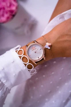 Zegarki></noscript>Michael John Damski Zegarek Beżowy Lunaya