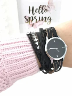 Outlet Michael John Damski Zegarek Nadine Czarny