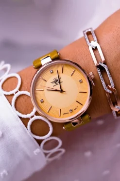 Clearance Michael John Damski Zegarek Musztardowy Narsen