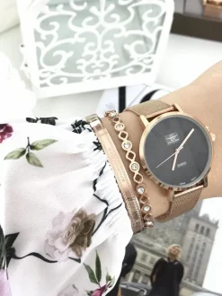 Hot Michael John Damski Zegarek Elis Różowe Złoto / Szara Tarcza