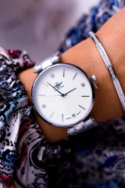 Hot Michael John Damski Zegarek Srebrny Narsen