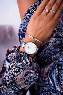 Hot Michael John Damski Zegarek Srebrny Narsen