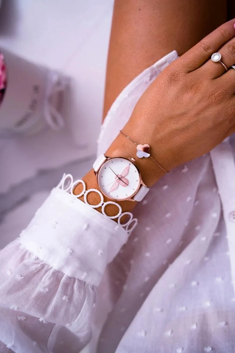 Zegarki>Ernest Damski Zegarek Michael John Biały Ivaria